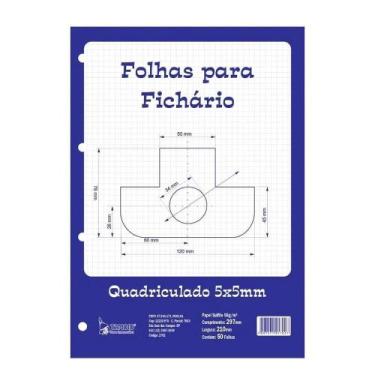 Imagem de Bloco Para Fichário Tamoio Quadriculado 5X5Mm 50 Folhas