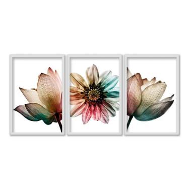 Imagem de Kit 3 Quadros Flor Tulipa Folha Decoração Sala Quarto A2 - Deliquadros