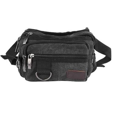 Imagem de Bolsa de lona masculina Bag de grande capacidade Fanny Pack for Sports Festival Running com design espaçoso e aparência elegante