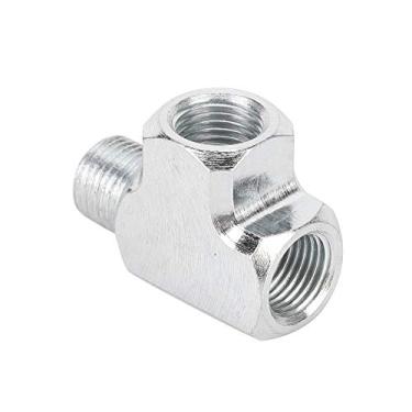 Imagem de Encaixe de Tubo Em T Tipo T, Adaptador de Medidor de Pressão do Sensor de água de óleo Encaixe de Tubo Em T Tipo T 1 8 Tee 3 Vias Universal de Em Ferro Galvanizado para Turbina