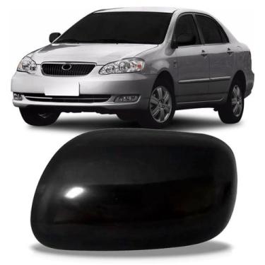 Imagem de Capa Retrovisor Corolla 2003 2004 2005 2006 2007 Preto Liso - METAGAL 