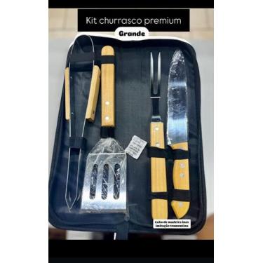 Imagem de Kit Churrasco 4 peças com estojo - Kapbom