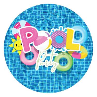 Imagem de Painel Redondo 3D Sublimado Pool Party Frd-2579