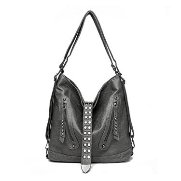 Imagem de Bolsa feminina bolsa tiracolo de couro rebite para mulheres bolsas femininas mochilas femininas bolsas de ombro bolsas femininas(G)