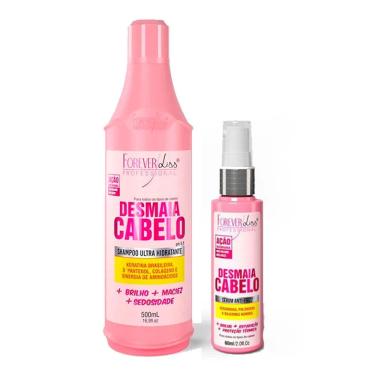 Imagem de Kit Desmaia Cabelo Shampoo 500ml e Sérum Forever Liss