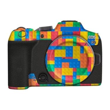 Imagem de Película de câmera para Canon EOS R7 película de vinil antirarranhões filme de desenho animado protetor corporal acessórios de fotografia adesivo (tijolo de brinquedo colorido)