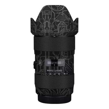 Imagem de Película protetora premium para lente de câmera Sigma 18-35 mm F1.8 DC HSM Art apto para Canon Mount Camera Skin Vinyl Wrap Film Body Protective Decal Coat (Circuit Titanium)