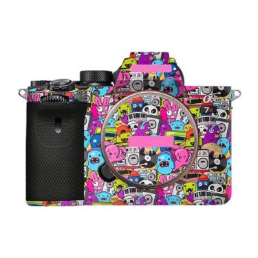 Imagem de Película de câmera para Sony A7RIV A7R IV vinil antirarranhões filme de desenho animado protetor corporal casaco acessórios de fotografia adesivo (rosa grafite)