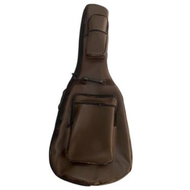 Imagem de Capa Bag Marrom Violão Clássico Acolchoada material ecológico Luxo - G