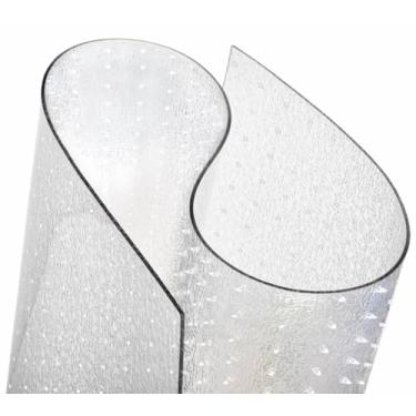 Imagem de ExactMade - Tapete de tapete transparente, feito nos EUA, seguro, 76 x 96 cm, vinil transparente de 2 mm de espessura, tapete protetor de tapete transparente para piso de entrada de porta, tapete de