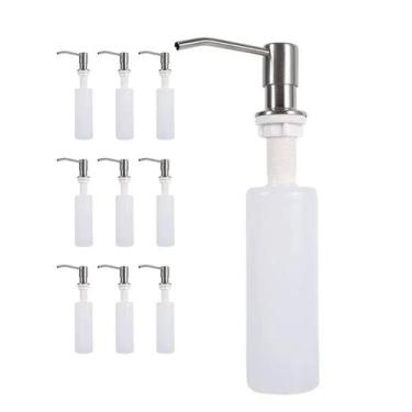 Imagem de Dispenser Dosador Kit 10 Unidades Embutir Sabao Detergente Sabonete Li