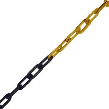 Imagem de 80 Mt Corrente Plástica Segurança Sinalização Elo G Zebrada - Ferreira