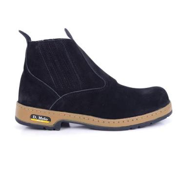 Imagem de Bota masculina em couro legitimo com elastico + palmilha em gel - DM M