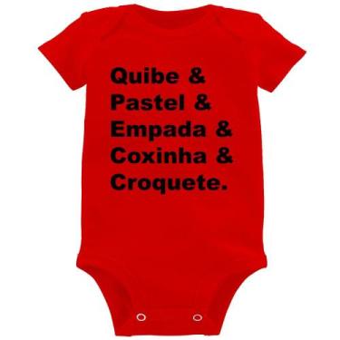 Imagem de Body Bebê Quibe & Pastel & Coxinha & Empada & Croquete - Foca na Moda,