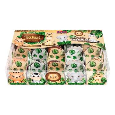 Imagem de Forminhas 4 Pétalas Para Doces Tema Safari Animais 50 Unidades - Plac