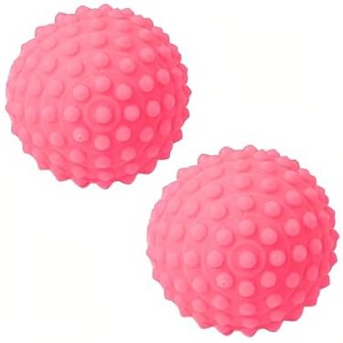 Imagem de Kit 02 Bolinha Cravo Fisioterapia Anti Stress Mão Bola Pet (Rosa)