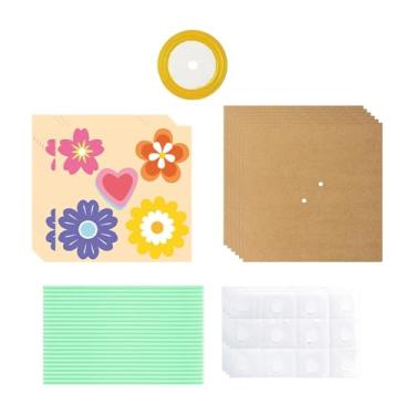 Imagem de Colaxi FLOR BOUQUET KIT CRAÇO BUCET de BOUQUET ORNAMENTO DIY DIY, faça seu próprio buquê floral, para atividades, Dia dos Professores, 6 Peças