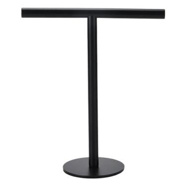 Imagem de Toalheiro de aço inoxidável com base pesada em forma de T, suporte para toalhas de banho, suporte para bancada de banheiro, preto, g