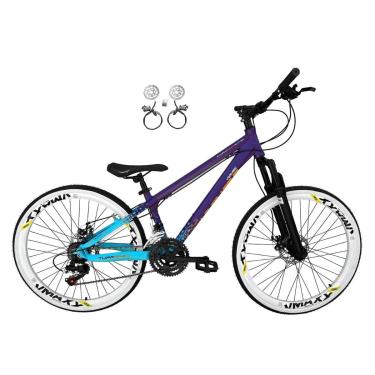 Imagem de Bicicleta Aro 26 Vikingx Tuff 21v Alumínio X44 Freeride DH Rodas Vmaxx Freio a Disco Hidráulico-Unissex