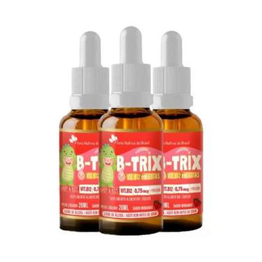 Imagem de KIT 3 BTRIX Kids Metilcobalamina 4,5 20ml Sabor Morango Flora Nativa