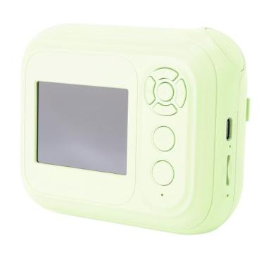 Imagem de Câmera Digital de Impressão Instantânea, 48MP 1080p HD Câmera Fofa Com Funções de Jogo de Mp3, Câmera de Viagem Portátil Toy para Presentes de Aniversário para Meninos para (GREEN)
