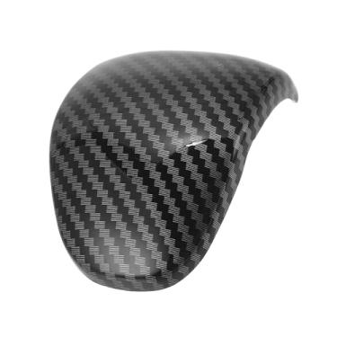 Imagem de TUCKBOLD Capa de botão de mudança de marchas ABS para Kia Forte Ceed 2019-2024 para Kia Seltos Telluride 2021-2024 Fibra de carbono preta