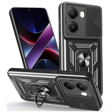 Imagem de Capa Case Xíaomi Poco X7 Pro 5G (Tela 6.67) Shield Slider Dupla Camada Com Stand e Anel (Preto)