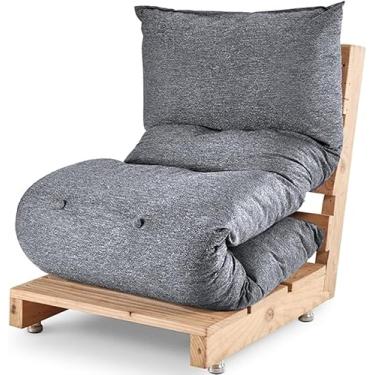 Imagem de Futon Almofada Dobrável de Espuma Solteiro Grafite(GRAFITE)