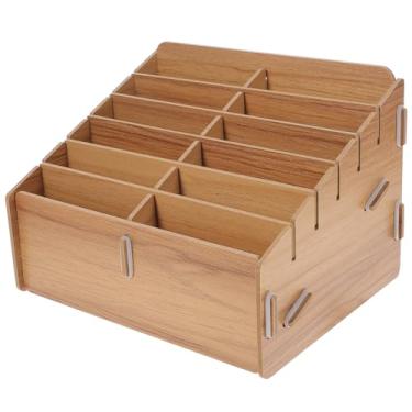 Imagem de MAGICLULU Caixa de armazenamento de cartões, bandeja de classificação, suporte de jogos para jogos para organizar e empilhar, brinquedos para trocar sombras de enxofre, palete de madeira, bandeja de
