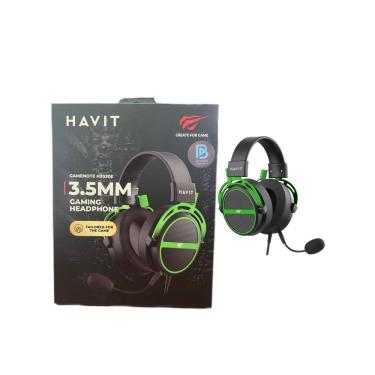 Imagem de Fones Havit Gamenote H2030e Preto E Verde Com Microfone