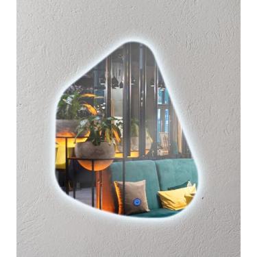 Imagem de Espelho Orgânico Geller Led Luz Indireta 70x50cm Decorativo LED 6000k