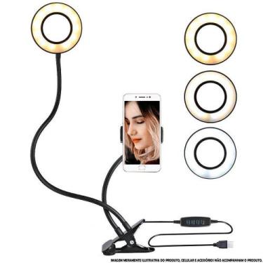 Imagem de Iluminador Ring Light de Mesa Celular Presilha CBRN14262 - COMMERCE BR