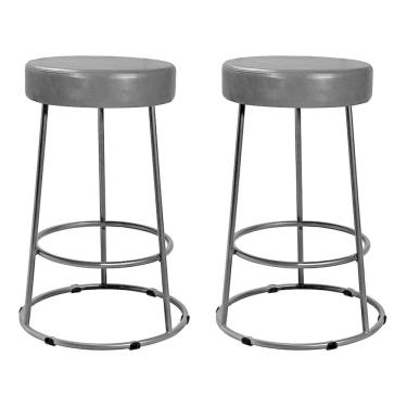 Imagem de Kit 2 Banquetas Roma 70cm Couríssimo - Salaone