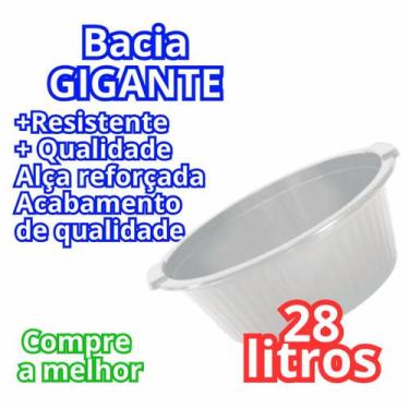 Imagem de Bacia Balde De Plastico Grande Reforçada Com Alça Gigante Reforçada La