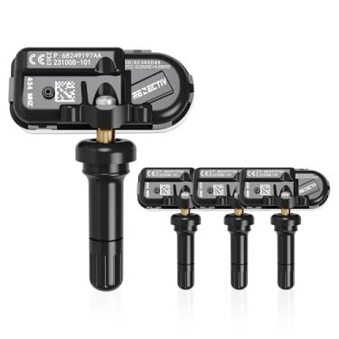 Imagem de RENECTIV Sensor TPMS 4 unidades, sensores de monitor de pressão de pneu de 434 MHz compatíveis com RAM 2014-2022 1500 2500 3500 4500 5500 Jeep Chreokee substitui OEM #68249197AA 68239720AA 68157568AA