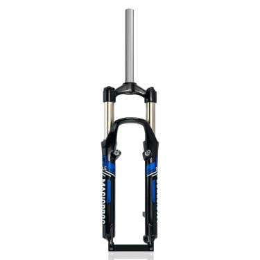 Imagem de Garfo De Suspensão Mtb 26 Ih Garfo Dianteiro De Bicicleta De Montanha 100mm Curso 1 1/8 Tubo Reto Qr 9mm Disco/V Freio Garfo De Liga De Alumínio, Black Blue, 26in