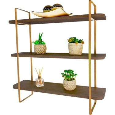 Imagem de Prateleira Nicho De Parede Tripla SLIM Modelo Industrial Decoração Sala Quarto