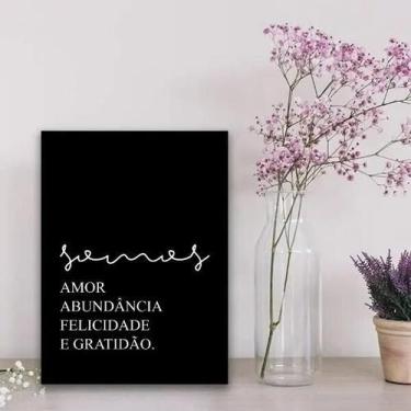 Imagem de Quadro Somos Amor Abundância Felicidade Gratidão 33X24Cm - Quadros On-