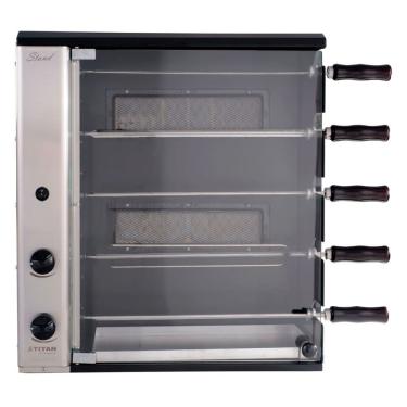 Imagem de Churrasqueira a Gás de Bancada Vertical 5 Espetos Stand Titan