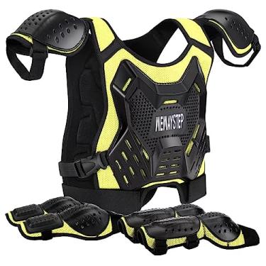 Imagem de WEWAYSTEP Equipamento Para Motociclistas De Trilha Infantil - Colete Protetor Tórax Jovens, Proteção Motocross E Motocicleta Com Cotoveleiras Joelheiras