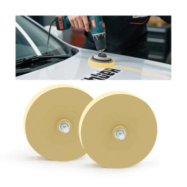 Imagem de Mandark 2 peças de roda de borracha para remoção de decalque de carro, adesivo de borracha de 10 cm para remoção de emblema de pneu com adaptador de broca para gráficos de riscas, acessórios de