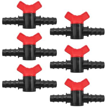 Imagem de Pacote com 6 válvulas esféricas farpadas, válvulas de interruptor de irrigação por gotejamento, acessórios de irrigação de portão para sistema de conexão de tubulação