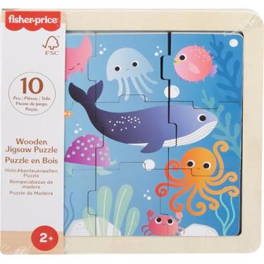 Imagem de Fisher-Price Mini quebra-cabeças de madeira inclui 1 puzzle com 9 peças fáceis de conectar.