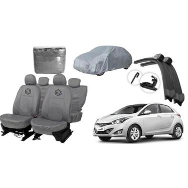 Imagem de Conjunto capa couro cinza + brinde capa + limpador - iron tech