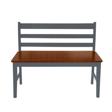 Imagem de Banco Namoradeira 2 Lugares Madeira Maciça New Veneza Cinza