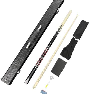 Imagem de Taco de Sinuca Profissional em Madeira de Bordo 147 cm (58 pol), Cabeça 10 mm Taco de Bilhar com Boa Qualidade da Madeira e Construção Perfeita (A Tacos de bilhar e acessórios+ barril box B, 10mm)