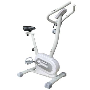 Imagem de Bicicleta Ergométrica Vertical Magnética com 12 Níveis de Resistência, Monitor LCD e Rodinhas – Uso Residencial