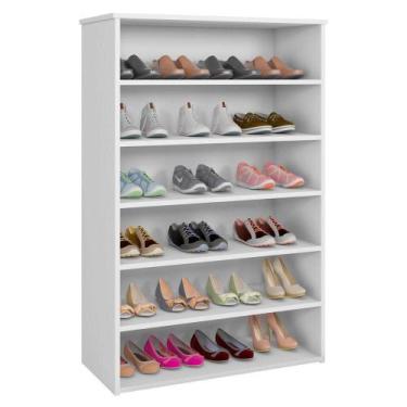 Imagem de Armário Sapateira Multi Laís 5 Prateleiras Branco - AJL MÓVEIS
