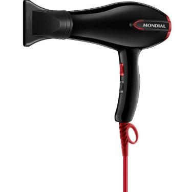 Imagem de Secador De Cabelos Turbo Color Red Sc-41 Mondial Preto 127