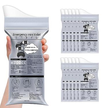 Imagem de Magic Diary Bolsa descartável para mictório, pacote com 8/12/24, bolsa unissex para urina de emergência, bolsa portátil para acampamento, bolsa de urina de viagem, bolsa de vômito para engarrafamentos